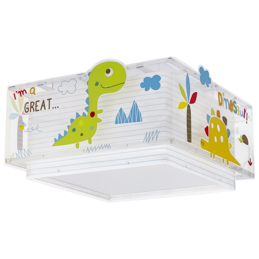 Dalber 73456 - Dečija plafonjera DINOS 2xE27/60W/230V