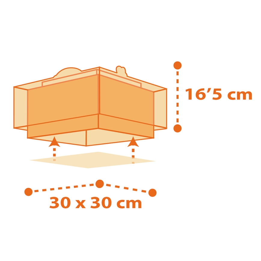 Dalber 73456 - Dečije plafonsko svetlo DINOS 2xE27/60W/230V