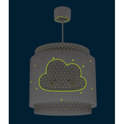 Dalber 76012E - Dečiji luster BABY DREAMS 1xE27/15W/230V sivo