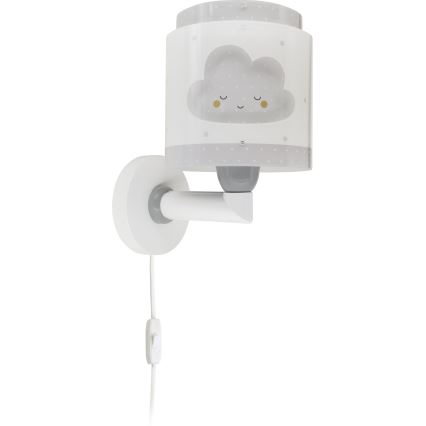 Dalber 76019E - Dečija zidna rasveta BABY DREAMS 1xE27/15W/230V sivo