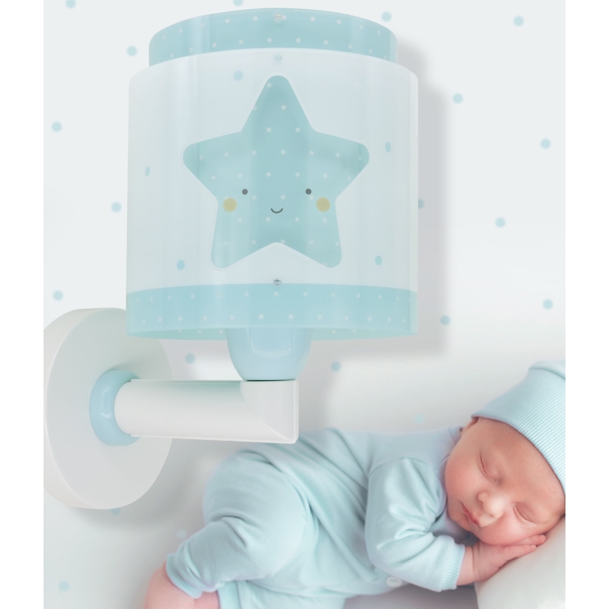 Dalber 76019T - Dečija zidna rasveta BABY DREAMS 1xE27/15W/230V plava