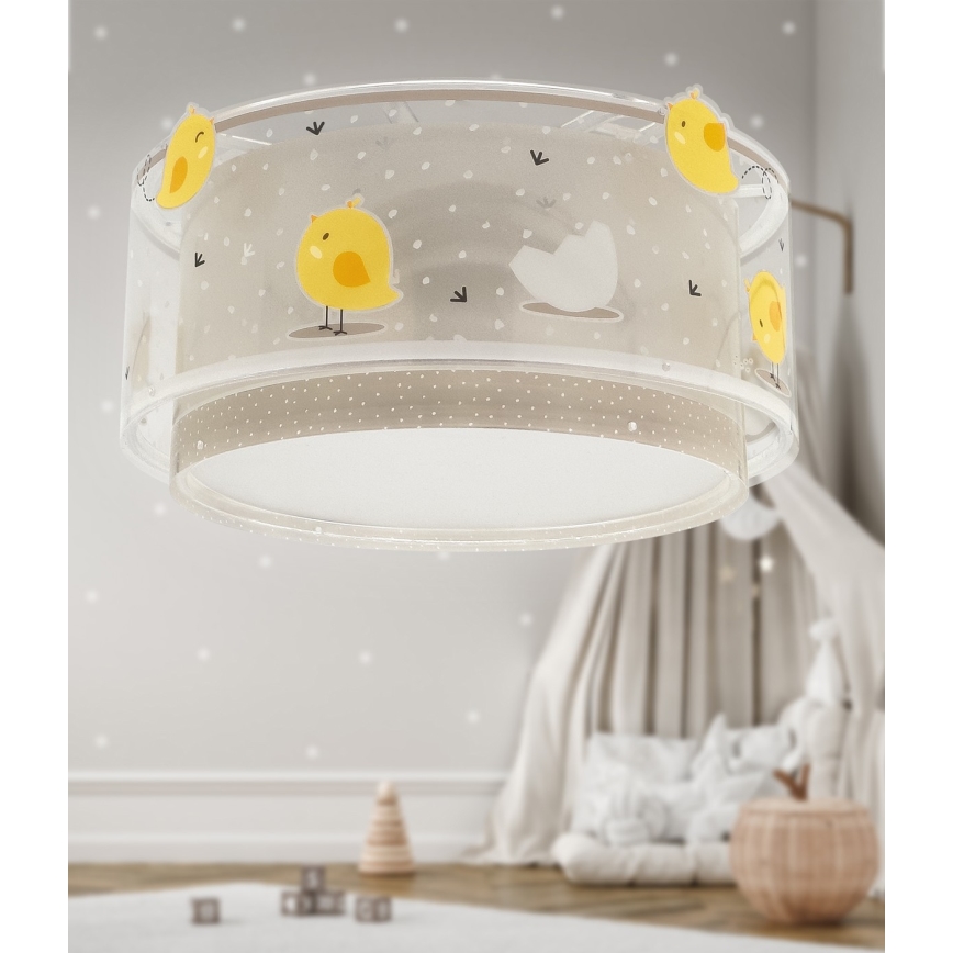 Dalber 76876 - Dečija plafonjera BABY CHICK 2xE27/15W/230V
