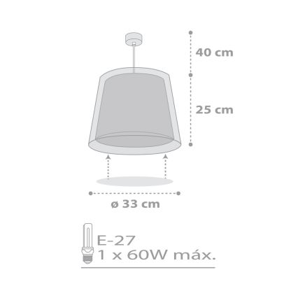 Dalber 81192E - Dečiji luster LIGHT FEELING 1xE27/60W/230V