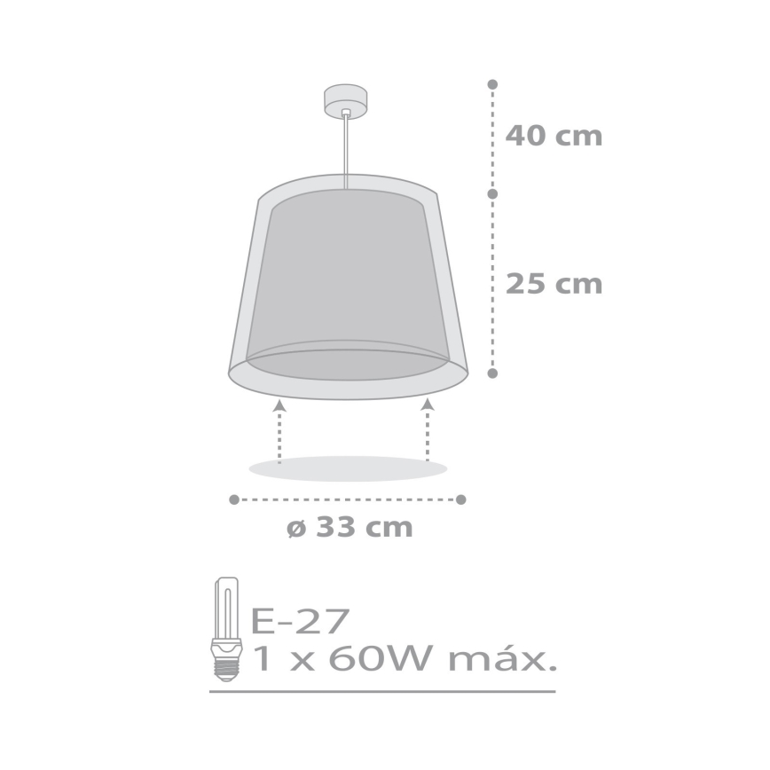 Dalber 81192E - Dečiji luster LIGHT FEELING 1xE27/60W/230V