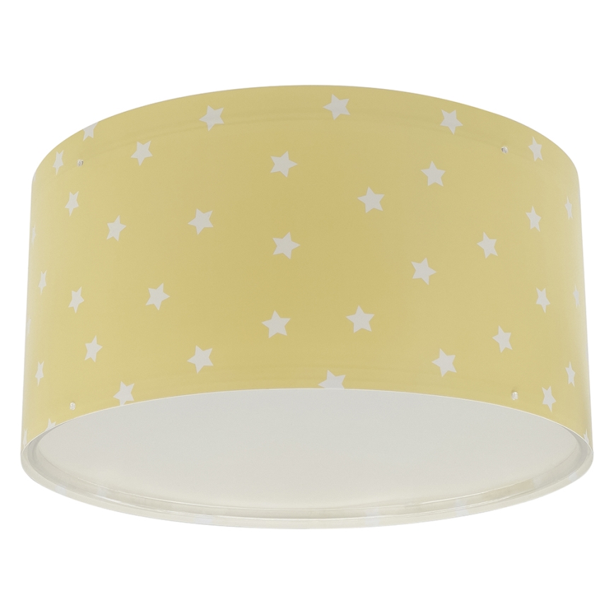 Dalber 82216A - Dečija plafonjera STAR LIGHT 2xE27/60W/230V žuta
