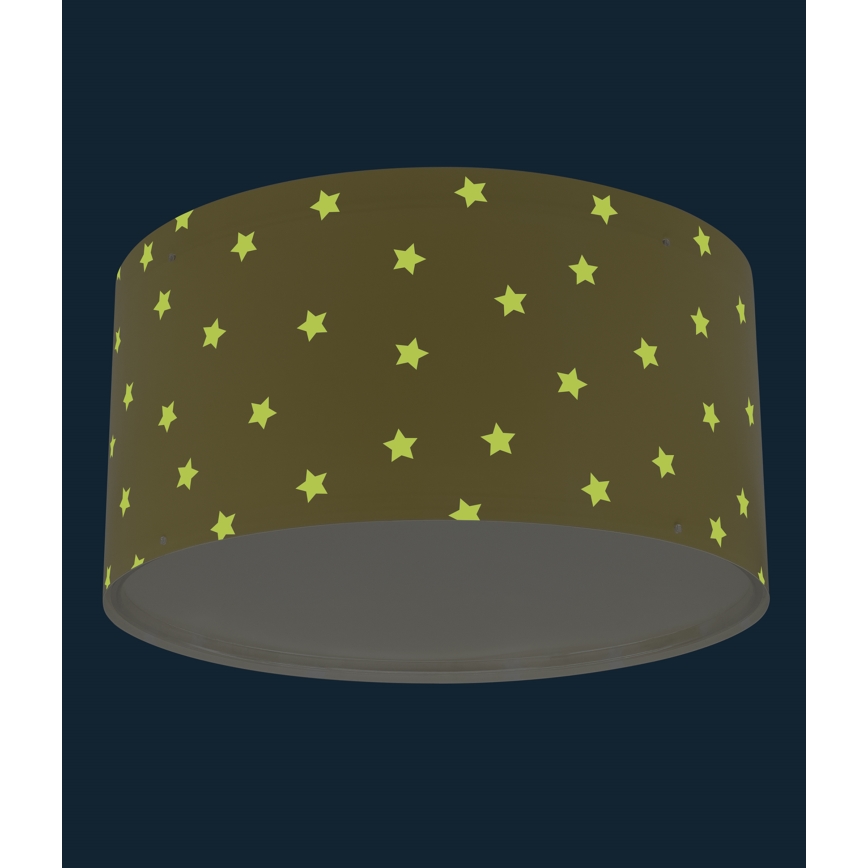 Dalber 82216A - Dečije plafonsko svetlo STAR LIGHT 2xE27/60W/230V žuto