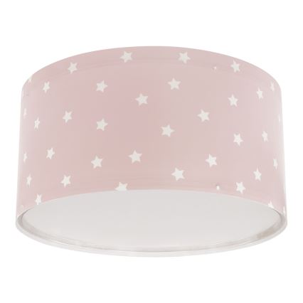 Dalber 82216S - Dečija plafonjera STAR LIGHT 2xE27/60W/230V roze