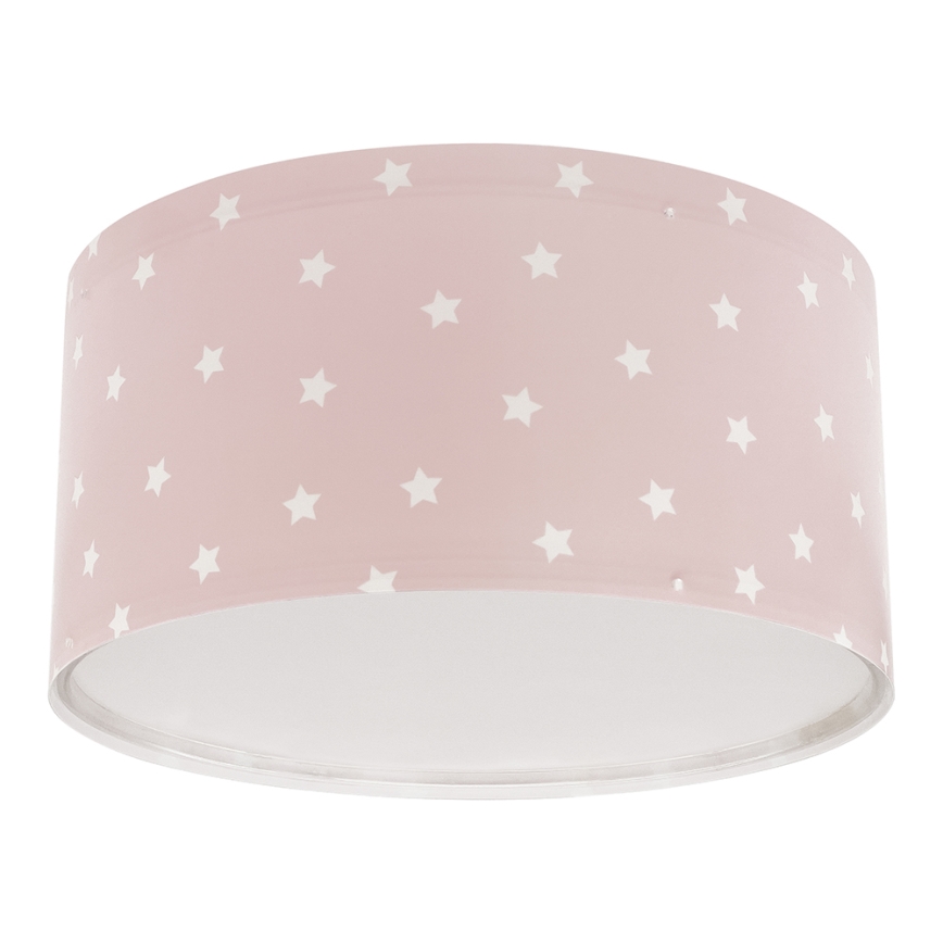 Dalber 82216S - Dečija plafonjera STAR LIGHT 2xE27/60W/230V roze