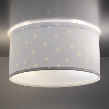 Dalber 82216T - Dečija plafonjera STAR LIGHT 2xE27/60W/230V plava