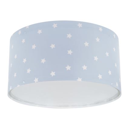 Dalber 82216T - Dečija plafonjera STAR LIGHT 2xE27/60W/230V plava