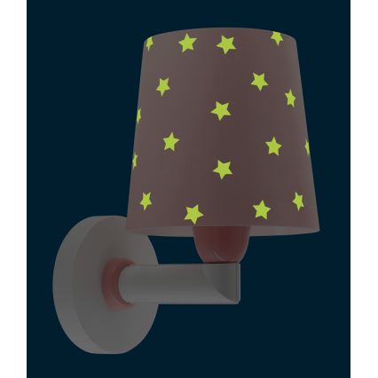 Dalber 82219S - Dečija zidna rasveta STAR LIGHT 1xE27/60W/230V roze