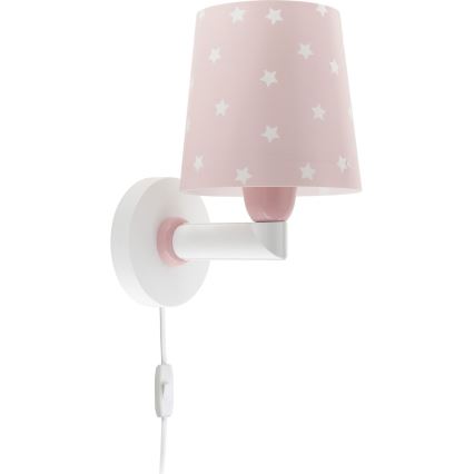 Dalber 82219S - Dečija zidna rasveta STAR LIGHT 1xE27/60W/230V roze