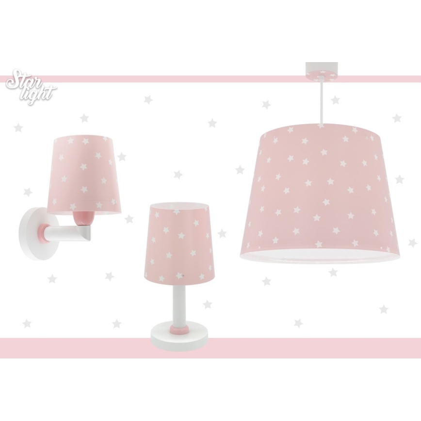 Dalber 82219S - Dečija zidna rasveta STAR LIGHT 1xE27/60W/230V roze