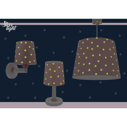 Dalber 82219S - Dečija zidna rasveta STAR LIGHT 1xE27/60W/230V roze