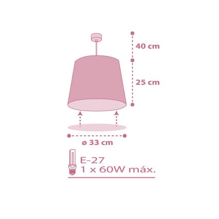 Dalber 82462 - Dečiji luster FLAMINGO 1xE27/15W/230V
