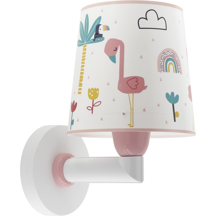 Dalber 82469 - Dečije zidno svetlo FLAMINGO 1xE27/15W/230V