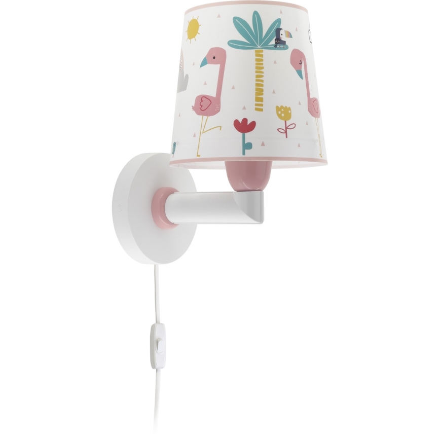 Dalber 82469 - Dečije zidno svetlo FLAMINGO 1xE27/15W/230V