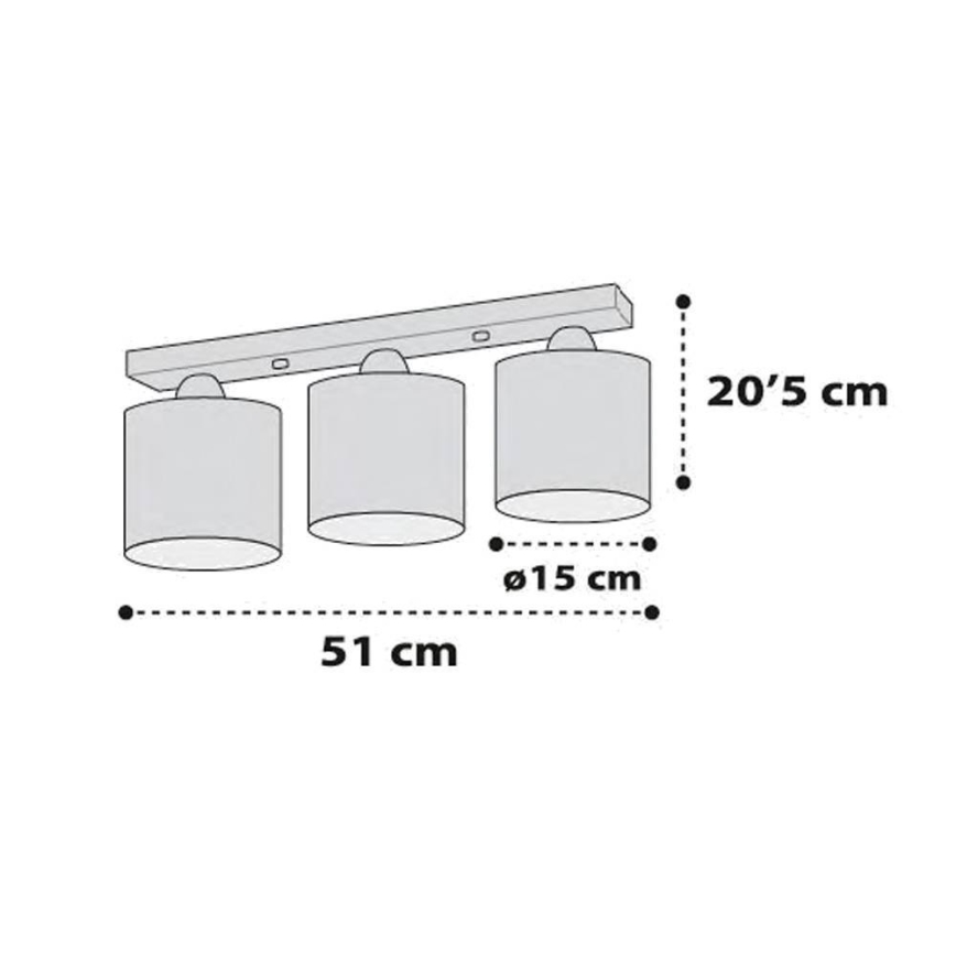 Dalber D-41413H - Dečije plafonsko svetlo CLOUDS 3xE27/60W/230V