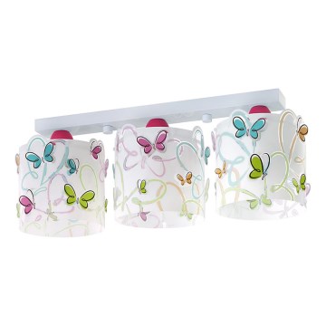 Dalber D-62143 - Dečije plafonsko svetlo BUTTERFLY 3xE27/60W/230V