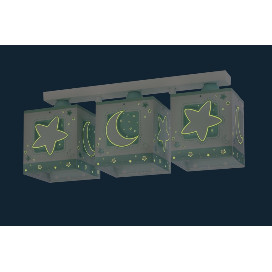 Dalber D-63233NH - Dečije plafonsko svetlo MOONLIGHT 3xE27/60W/230V