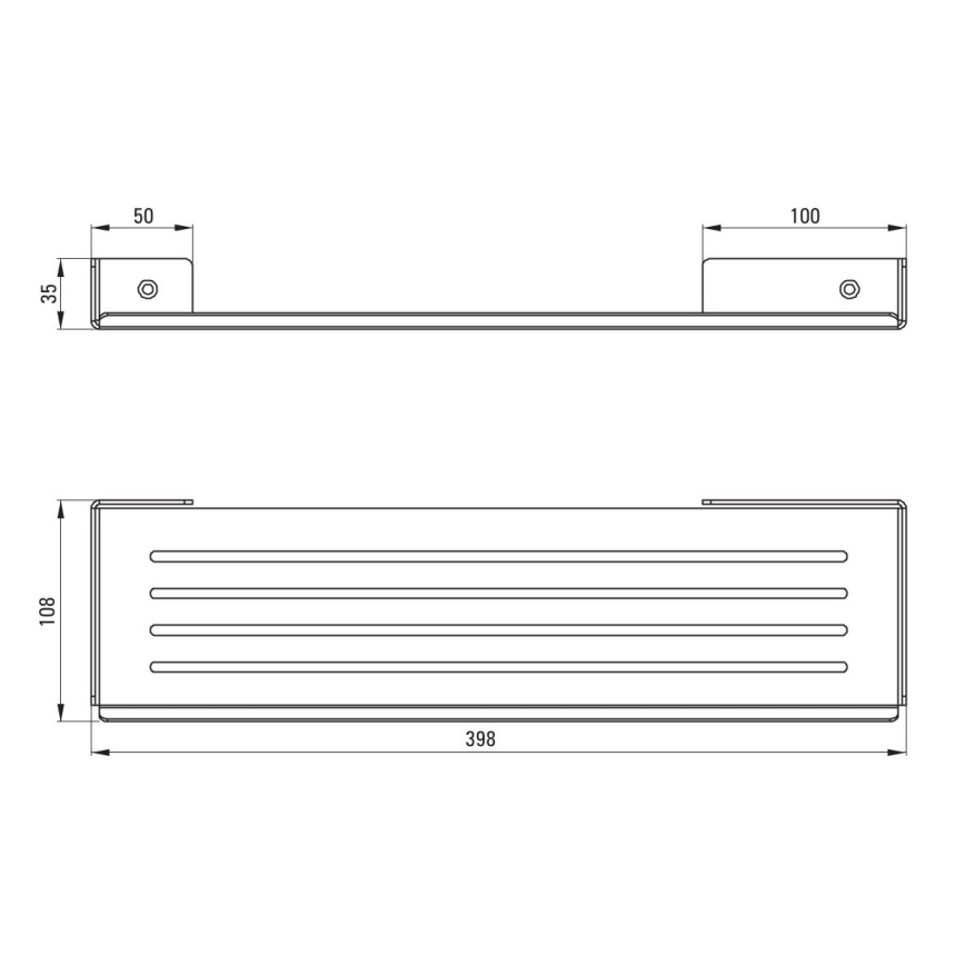 Deante ADM_A511 - Zidna polica za kupatilo MOKKO bela