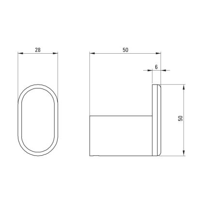Deante ADR_0111 - Zidna kukica ROUND sjajni hrom