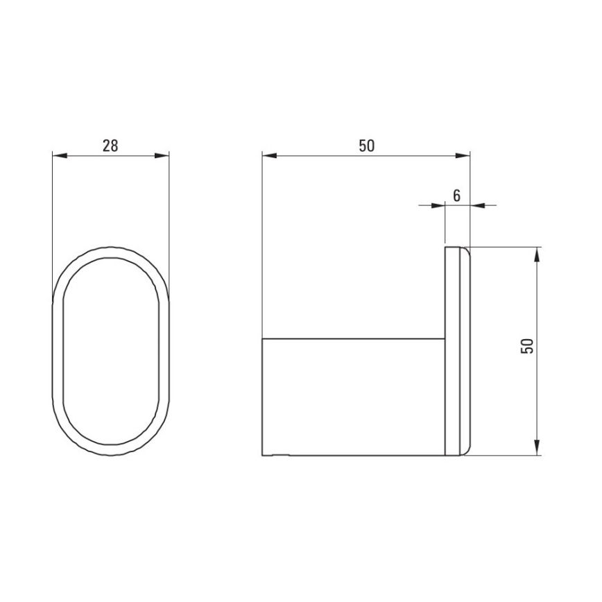 Deante ADR_0111 - Zidna kukica ROUND sjajni hrom