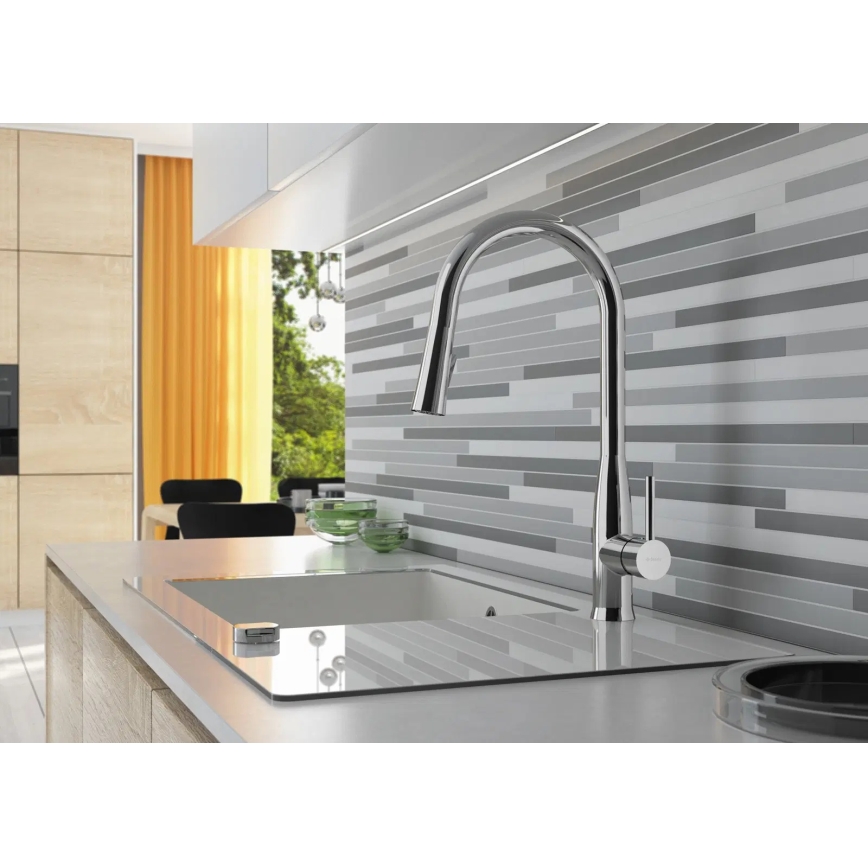 Deante BDH_072M - Kuhinjska slavina za sudoperu sa izvlačnom prskalicom LUKRECJA sjajni hrom