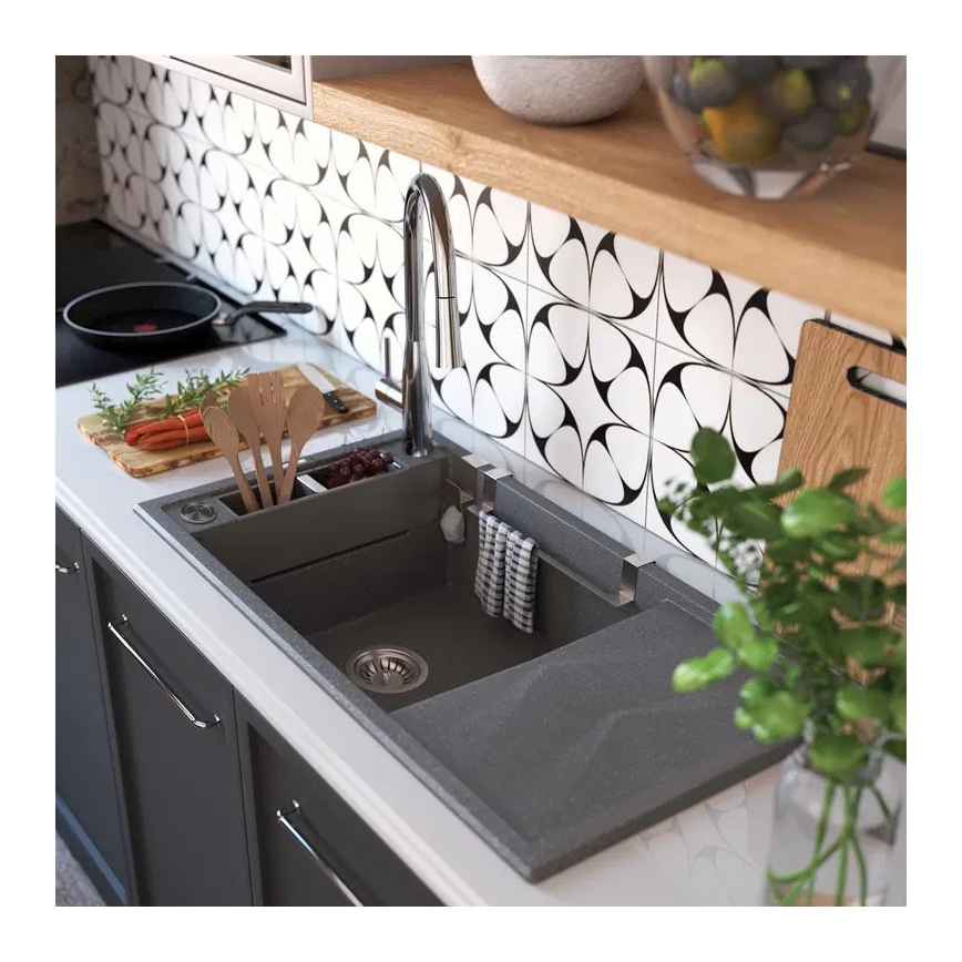 Deante BDH_072M - Kuhinjska slavina za sudoperu sa izvlačnom prskalicom LUKRECJA sjajni hrom