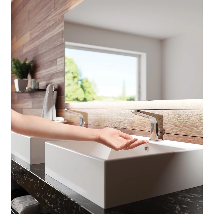 Deante BQH_029R - Beskontaktna Mešalica za lavabo sa regulacijom temperature HIACYNT 4xAA sjajni krom