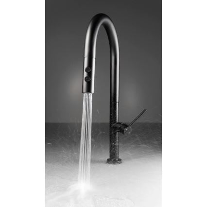 Deante BQO_N72M - Slavina za sudoperu sa izvlačnom prskalicom OLFATO crna