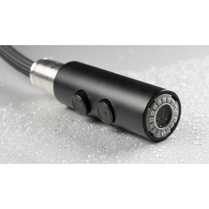 Deante BQO_N72M - Slavina za sudoperu sa izvlačnom prskalicom OLFATO crna