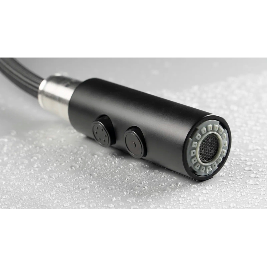 Deante BQO_N72M - Slavina za sudoperu sa izvlačnom prskalicom OLFATO crna