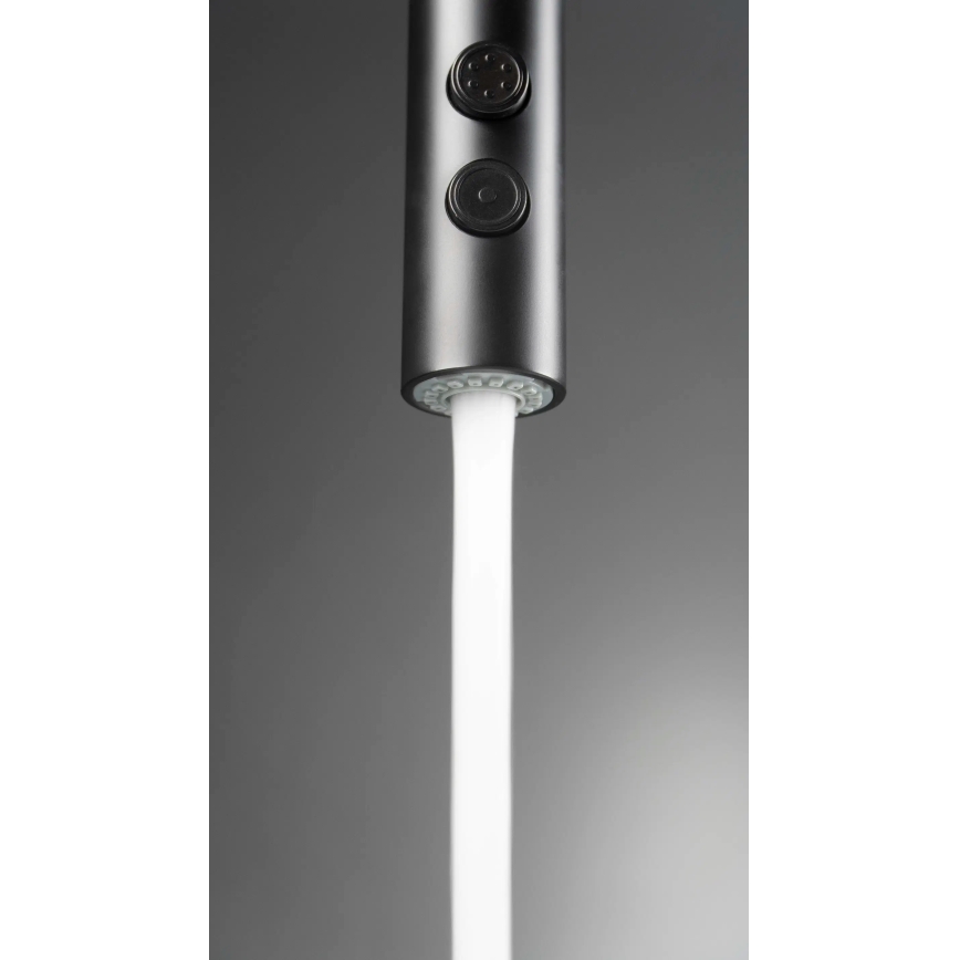 Deante BQO_N72M - Slavina za sudoperu sa izvlačnom prskalicom OLFATO crna