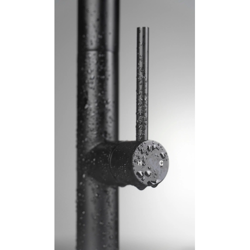 Deante BQO_N72M - Slavina za sudoperu sa izvlačnom prskalicom OLFATO crna