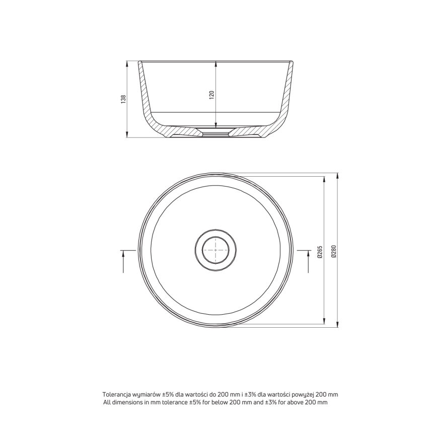 Deante CDJ_6U2S - Nadgradni lavabo JASMIN pr. 28 cm keramika/bela