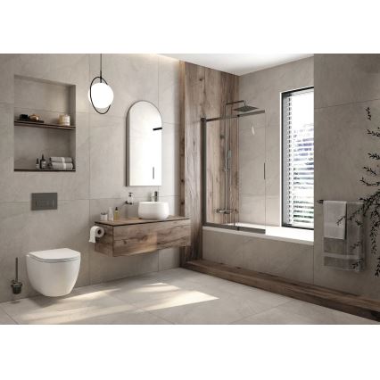 Deante CGRD6ZPW - Viseća WC šolja sa daskom SoftClose prigušiva ROUND, keramika/bela