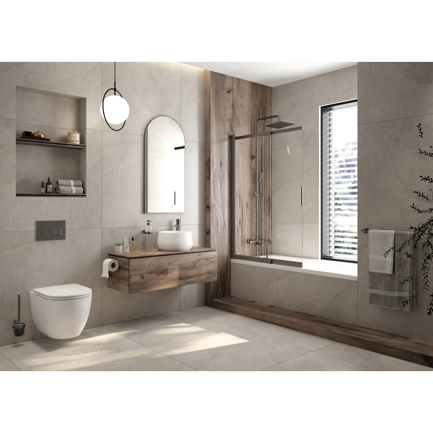 Deante CGRD6ZPW - Viseća WC šolja sa daskom SoftClose prigušiva ROUND, keramika/bela