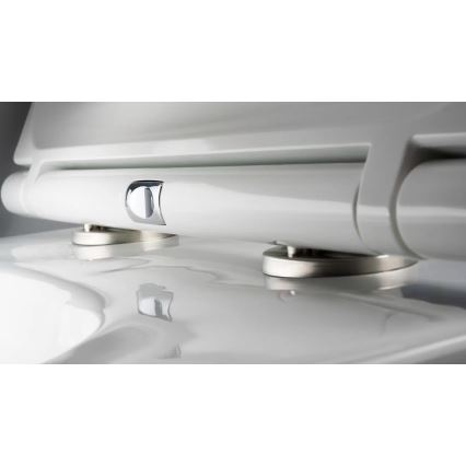 Deante CGRD6ZPW - Viseća WC šolja sa daskom SoftClose prigušiva ROUND, keramika/bela