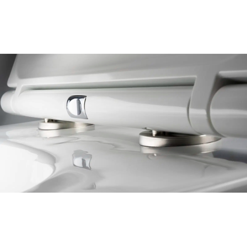 Deante CGRD6ZPW - Viseća WC šolja sa daskom SoftClose prigušiva ROUND, keramika/bela