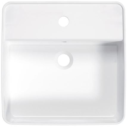 Deante CGS_6U4B - Nadgradni lavabo sa otvorom za slavinu SQUARE 42x42 cm keramika/bela