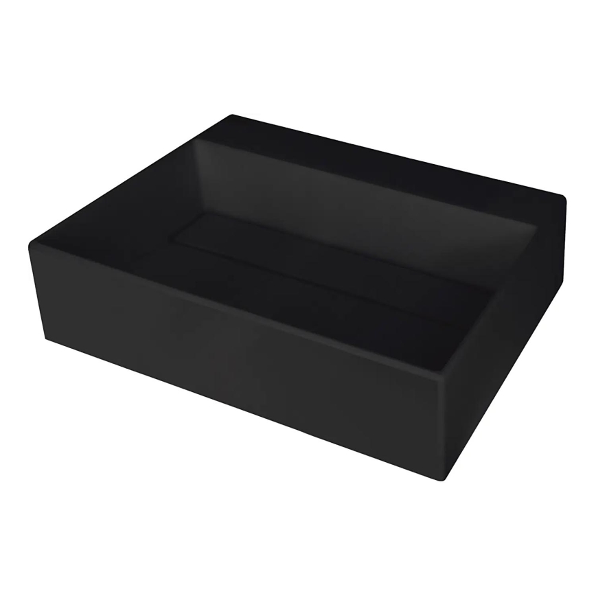 Deante CQR_NU5M - Nadgradni lavabo CORREO 40x50 cm granit/crno