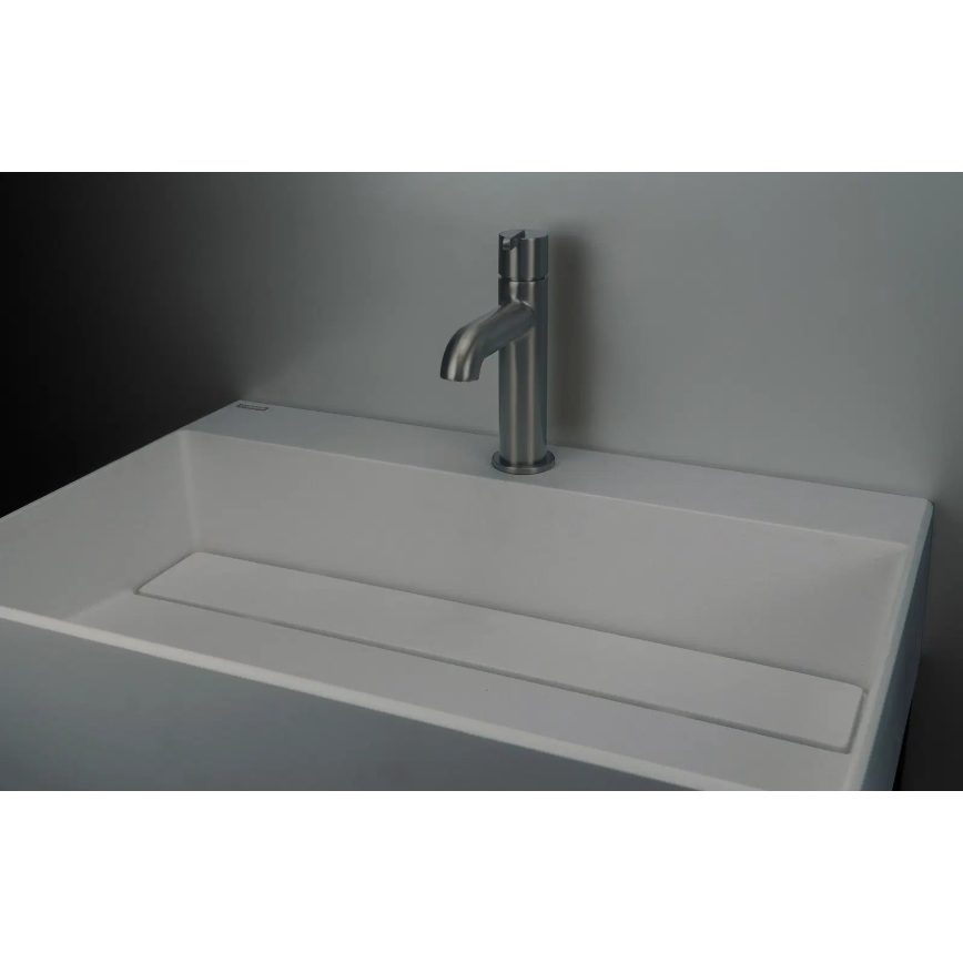 Deante CQR_SU6M - Nadgradni lavabo CORREO 40x60cm granit/metalik siva