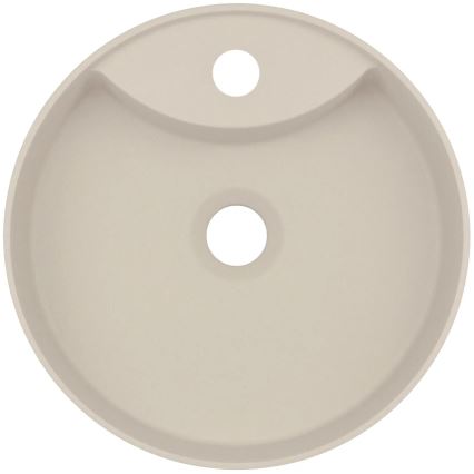 Deante CQS_5U4B - Nadgradni lavabo sa otvorom za slavinu SILIA pr. 36 cm granit/bež