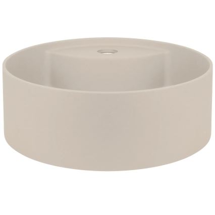 Deante CQS_5U4B - Nadgradni lavabo sa otvorom za slavinu SILIA pr. 36 cm granit/bež