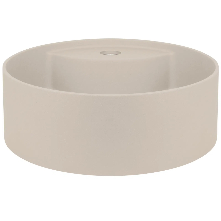 Deante CQS_5U4B - Nadgradni lavabo sa otvorom za slavinu SILIA pr. 36 cm granit/bež