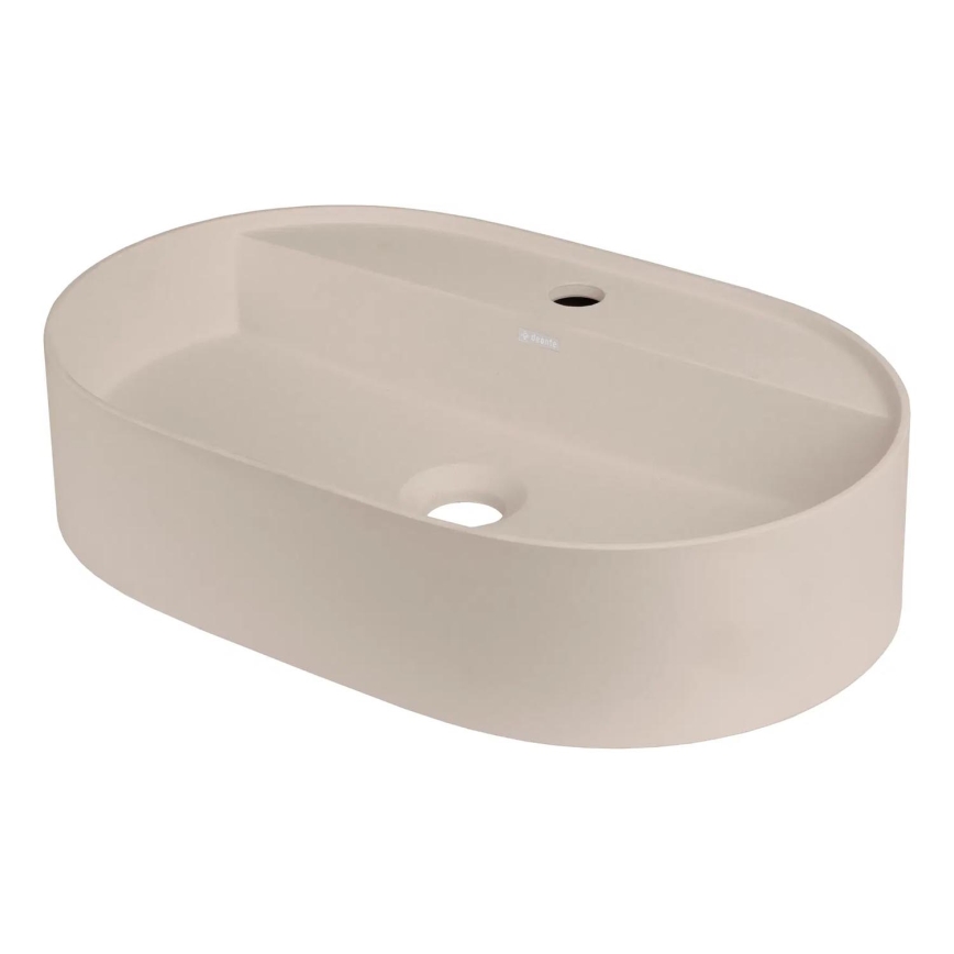 Deante CQS_5U6B - Nadgradni lavabo sa otvorom za slavinu SILIA 35x55 cm granit/bež