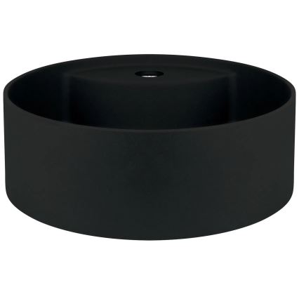 Deante CQS_NU4B - Umivaonik za ploču s otvorom za bateriju SILIA, prečnik 36 cm, granit/crna