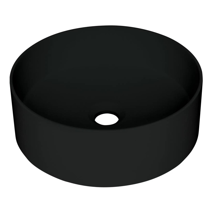 Deante CQS_NU4S - Umivaonik za ugradnju na radnu ploču SILIA fi 36 cm granit/crna