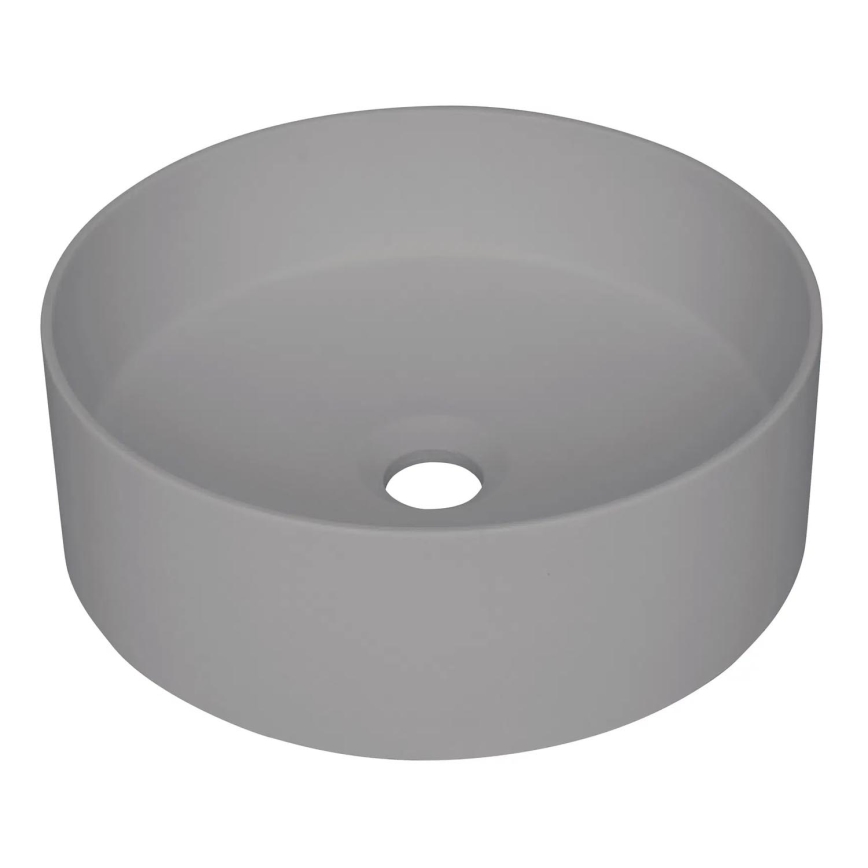 Deante CQS_SU4S - Umivaonik za ugradnju na ploču SILIA, prečnik 36 cm, granit/metalno siva